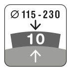 Segment height 10 mm Ø115-230 Segment height 10 mm Ø115-230