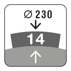 Segment height 14 mm Ø230 Segment height 14 mm Ø230